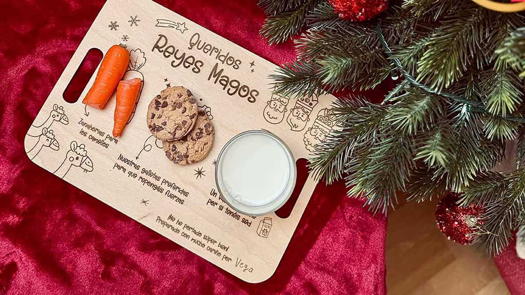 Bandeja Papá Noel y Reyes Magos Bandeja 2 caras, Papá Noel y Reyes Magos