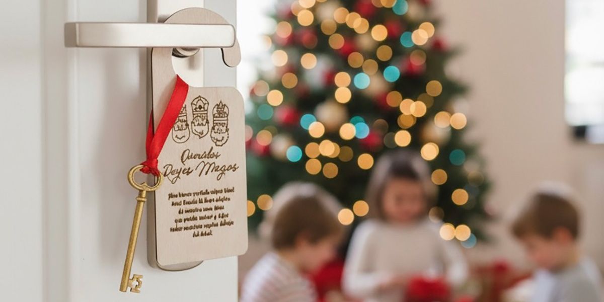Colgador Llave Mágica Reyes Magos Colgador para puerta de llave mágica Reyes Magos